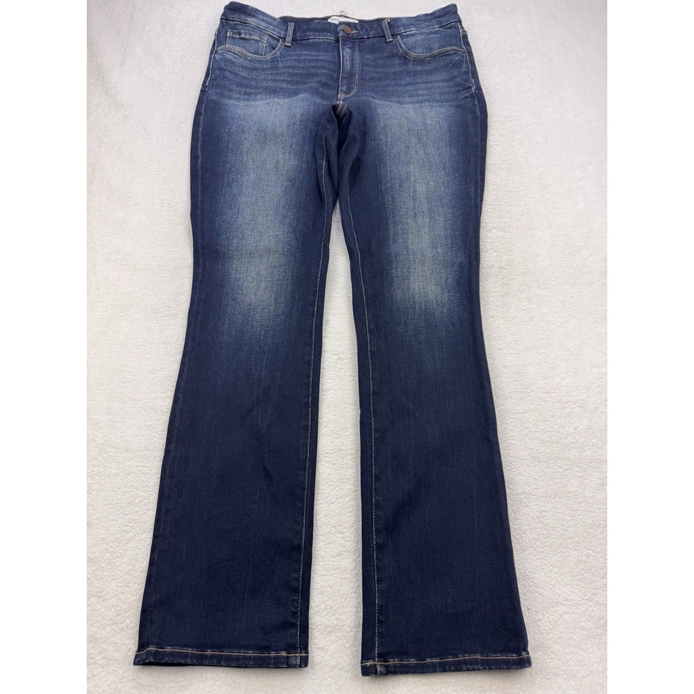 BKE Payton Jeans Women 34x32 Blue Universal Fit Mid Straight Whiskered Denim